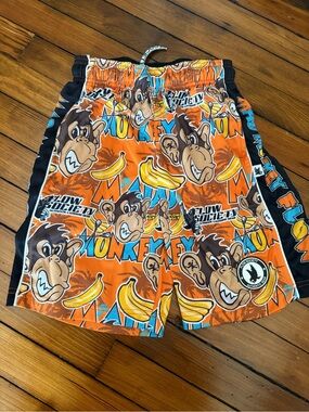 Monkey Print Lax Shorts Flow Society